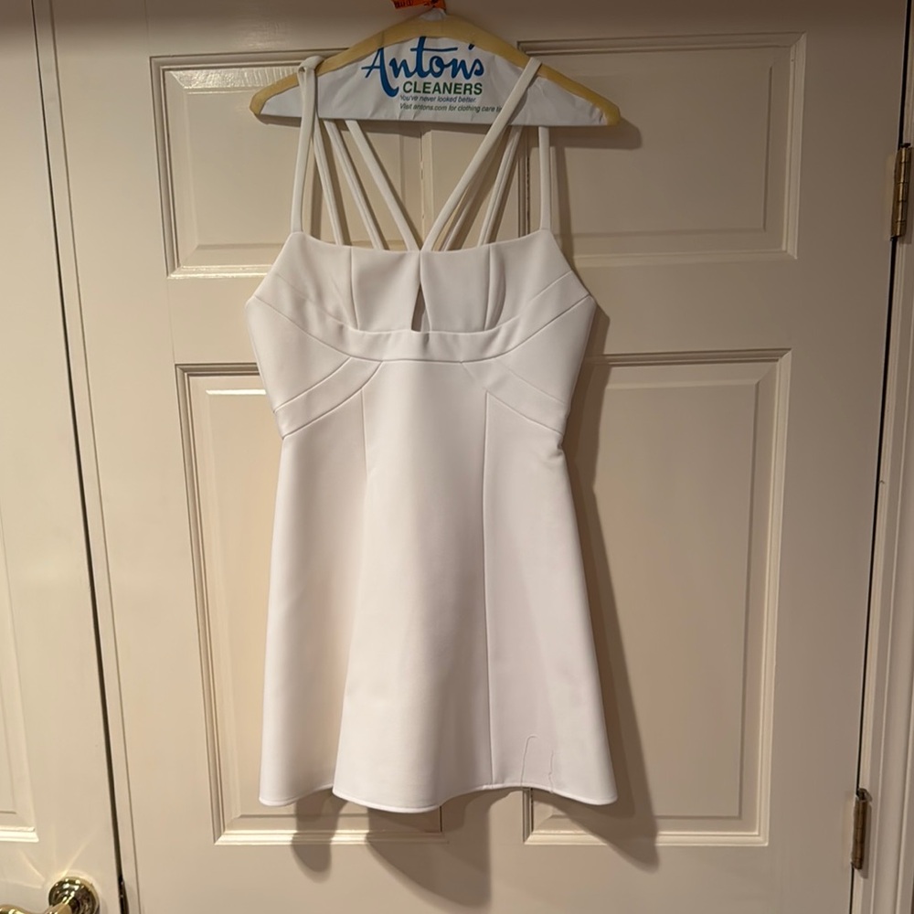 Elegant White Strappy Dress